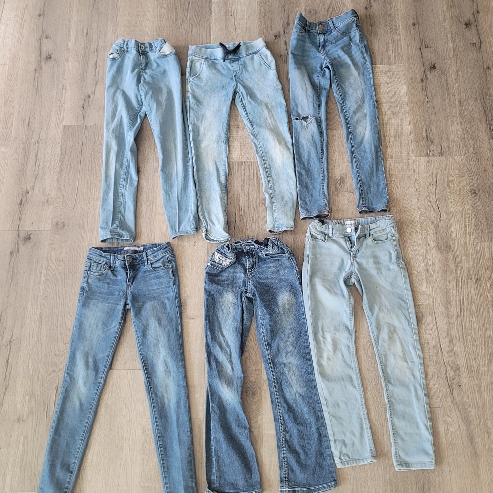 Girls size 10 lot of 6 pairs of jeans. Various brands. Back to school. Jordache